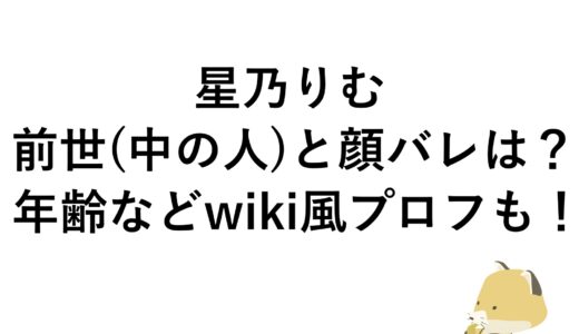 星乃りむの前世(中の人)と顔バレは？年齢などwiki風プロフも！