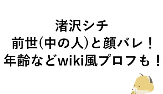 渚沢シチの前世(中の人)と顔バレ！年齢などwiki風プロフも！