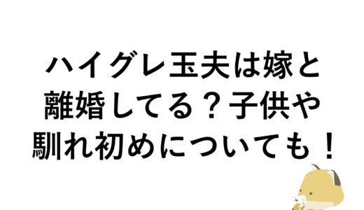 ハイグレ玉夫は嫁と離婚してる？子供や馴れ初めについても！