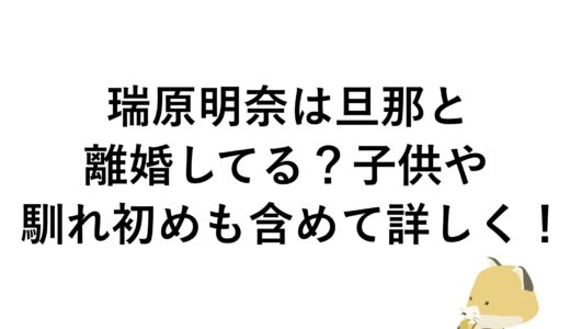 瑞原明奈は旦那と離婚してる？子供や馴れ初めも含めて詳しく！