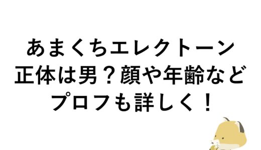 あまくちエレクトーンの正体は男？顔や年齢などのプロフも詳しく！