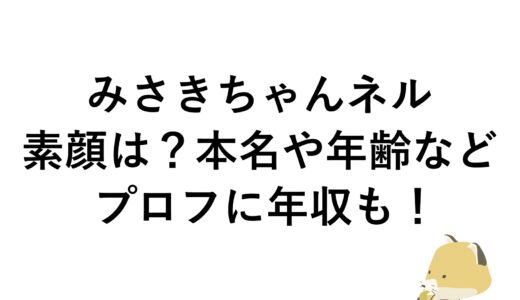 みさきちゃんネルの素顔は？本名や年齢などのプロフに年収も！