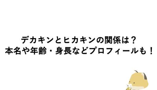 デカキンとヒカキンの関係は？本名や年齢・身長などプロフィールも！