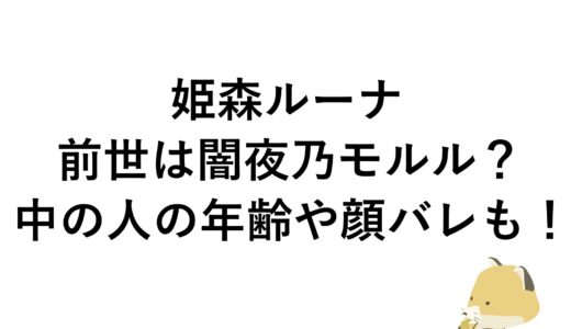 姫森ルーナの前世は闇夜乃モルル？中の人の年齢や顔バレも！