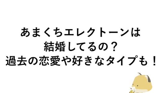 あまくちエレクトーンは結婚してるの？過去の恋愛や好きなタイプも！