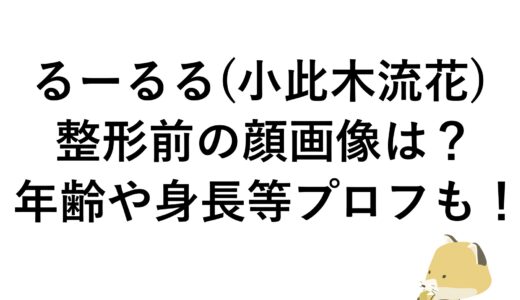 るーるる(小此木流花)の整形前の顔画像は？年齢や身長等プロフも！