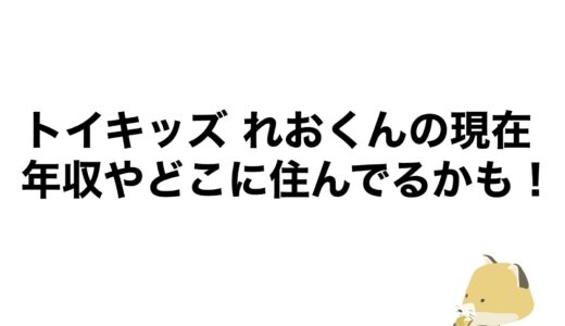 トイキッズ れおくんの現在2024！年収やどこに住んでるかも！