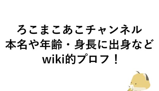 ろこまこあこチャンネルの本名や年齢・身長に出身などwiki的プロフ！