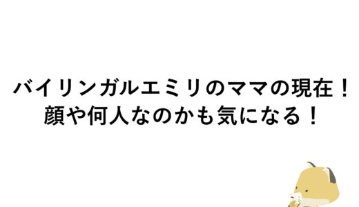 バイリンガルエミリのママの現在！顔や何人なのかも気になる！