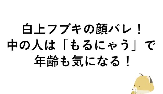 白上フブキの顔バレ！中の人は「もるにゃう」で年齢も気になる！