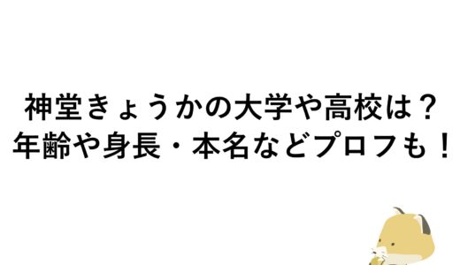 神堂きょうかの大学や高校は？年齢や身長・本名などプロフも！