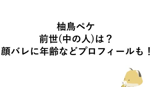 柚鳥ペケの前世(中の人)は？顔バレに年齢などプロフィールも！