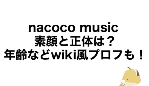 nacoco musicの素顔と正体は？年齢などwiki風プロフも！